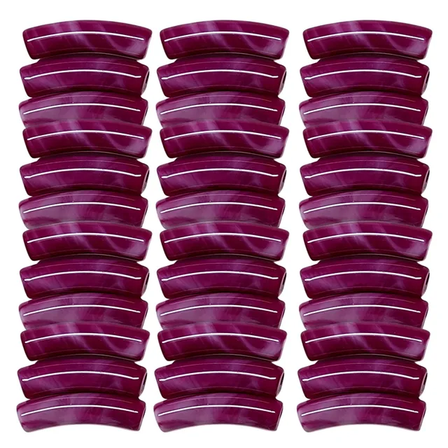 ARTSHOP TINY Tubes 20 tube incurvé magenta marbré x10