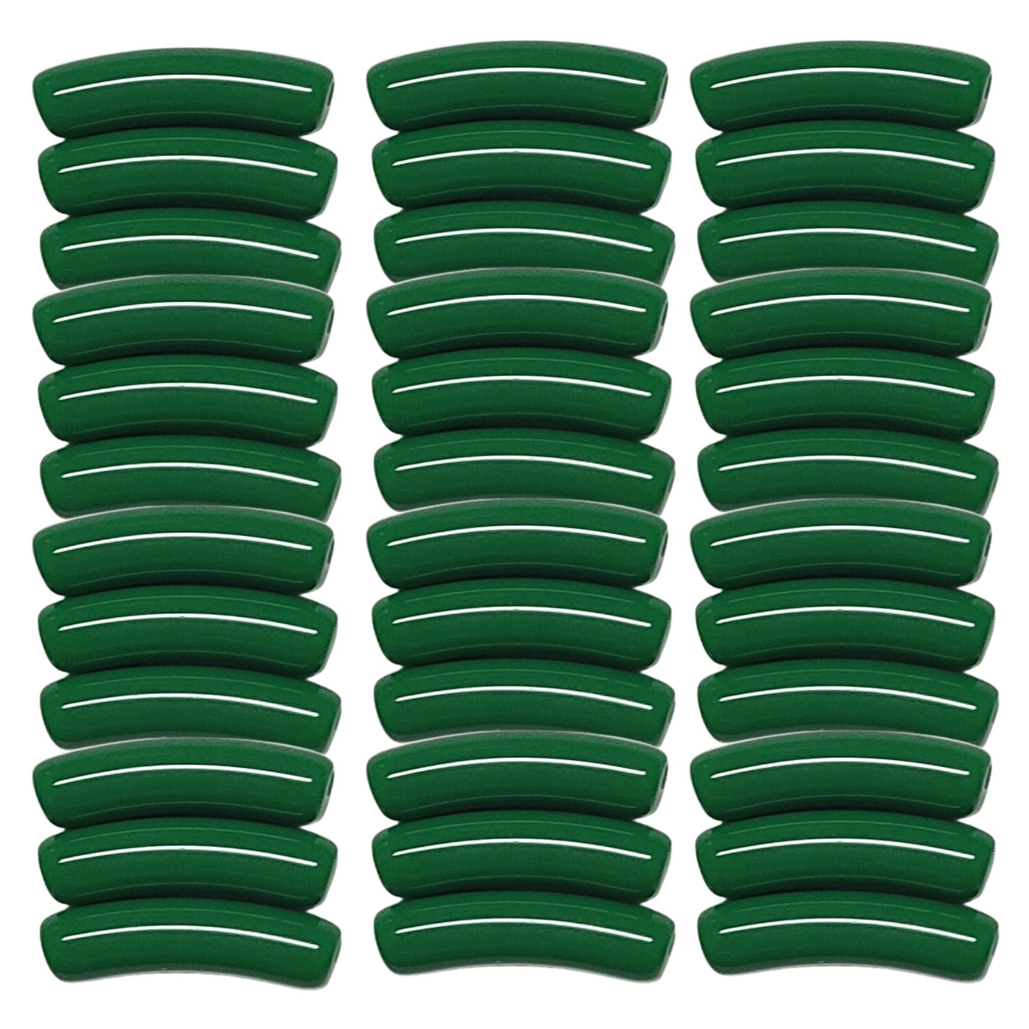 ARTSHOP TINY Tubes 34 perles vert émeraude x10