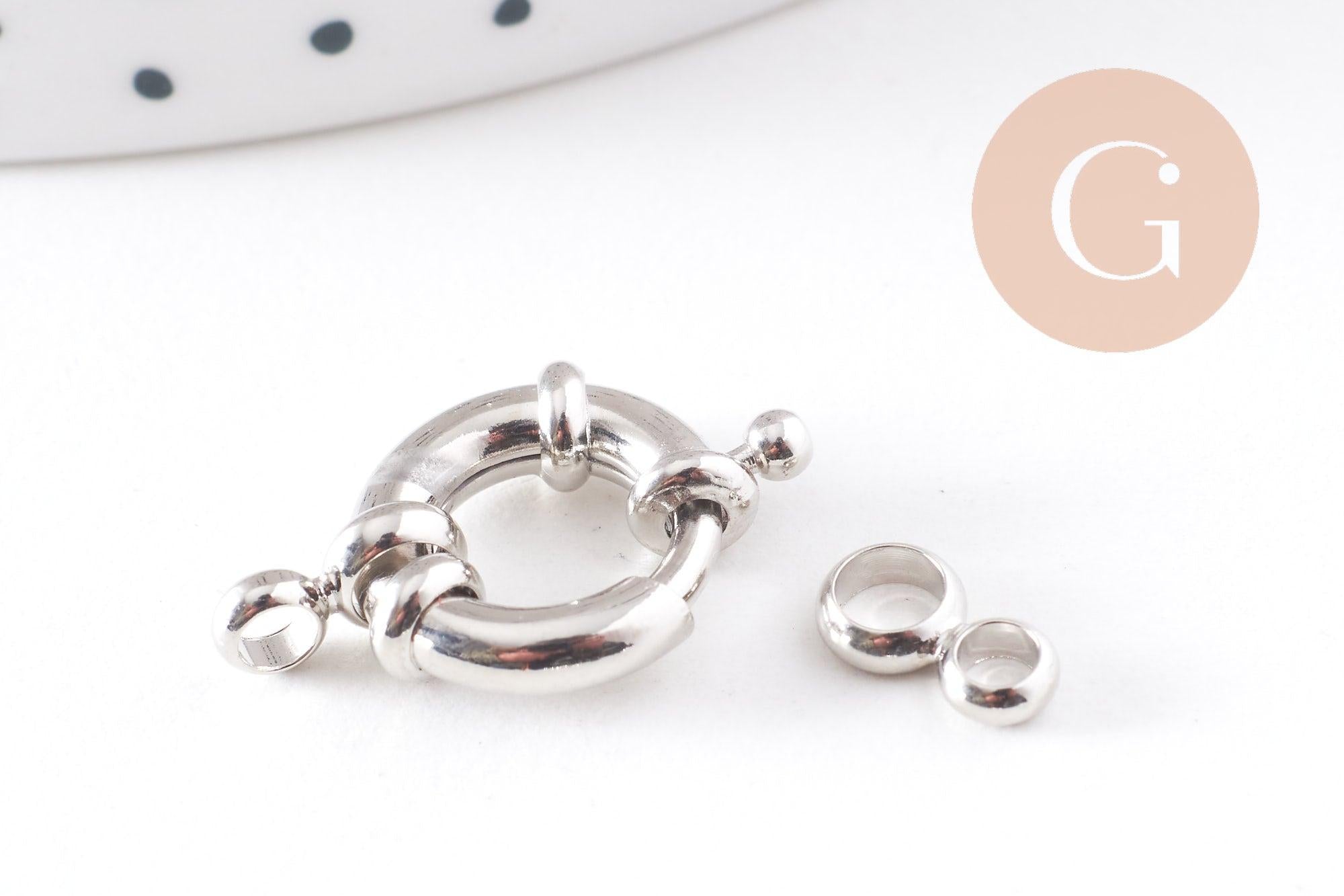 Gingerlily Apprêts G10242 fermoir bouée platine 17mm x1