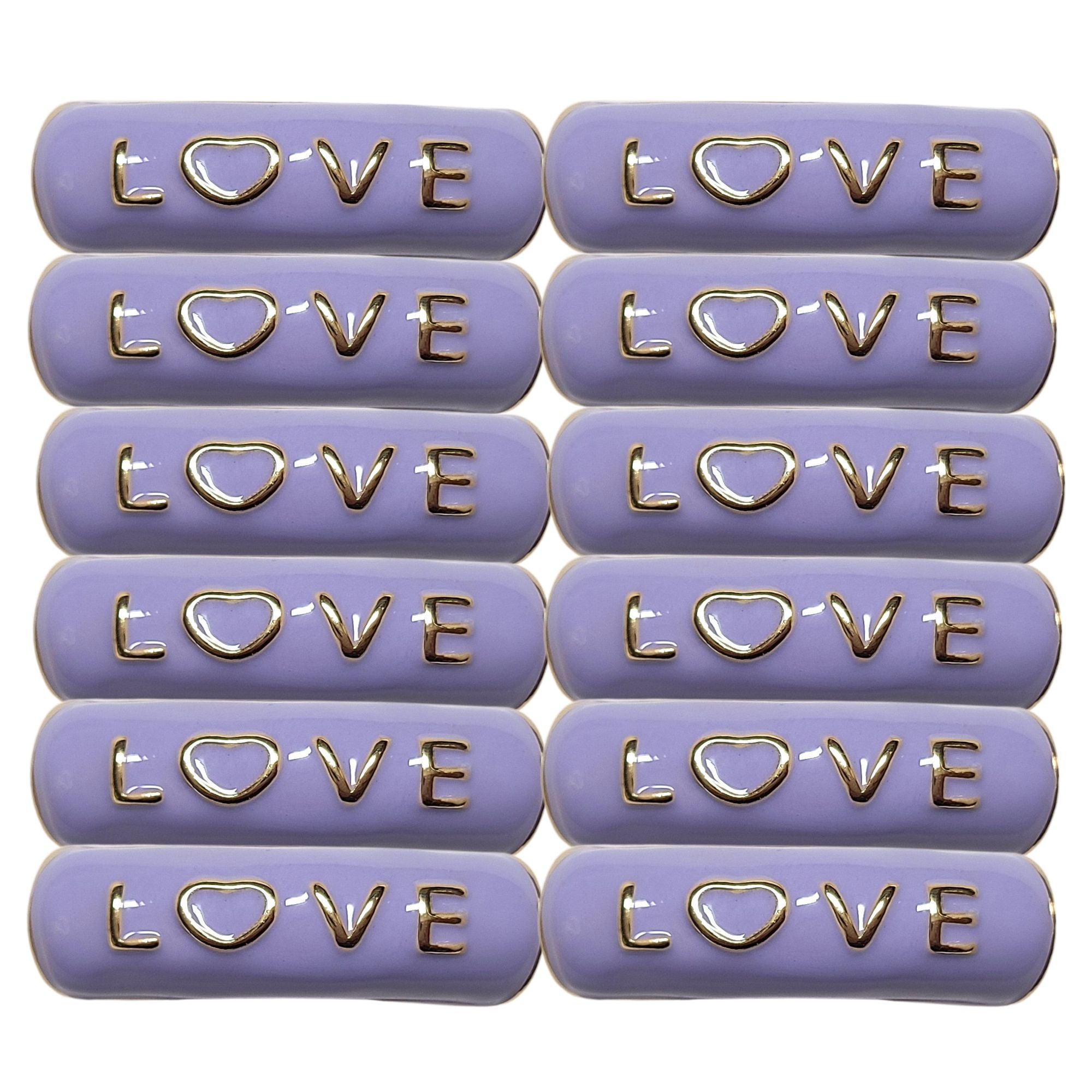 ARTSHOP Tubes LOVE 330 perle émaillée glycine 12MM x1