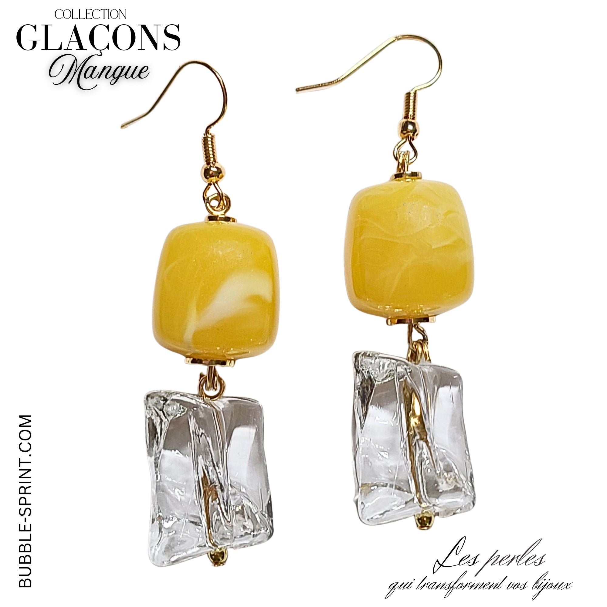 ARTSHOP Glaçons boucle oreille mangue kit 6cm