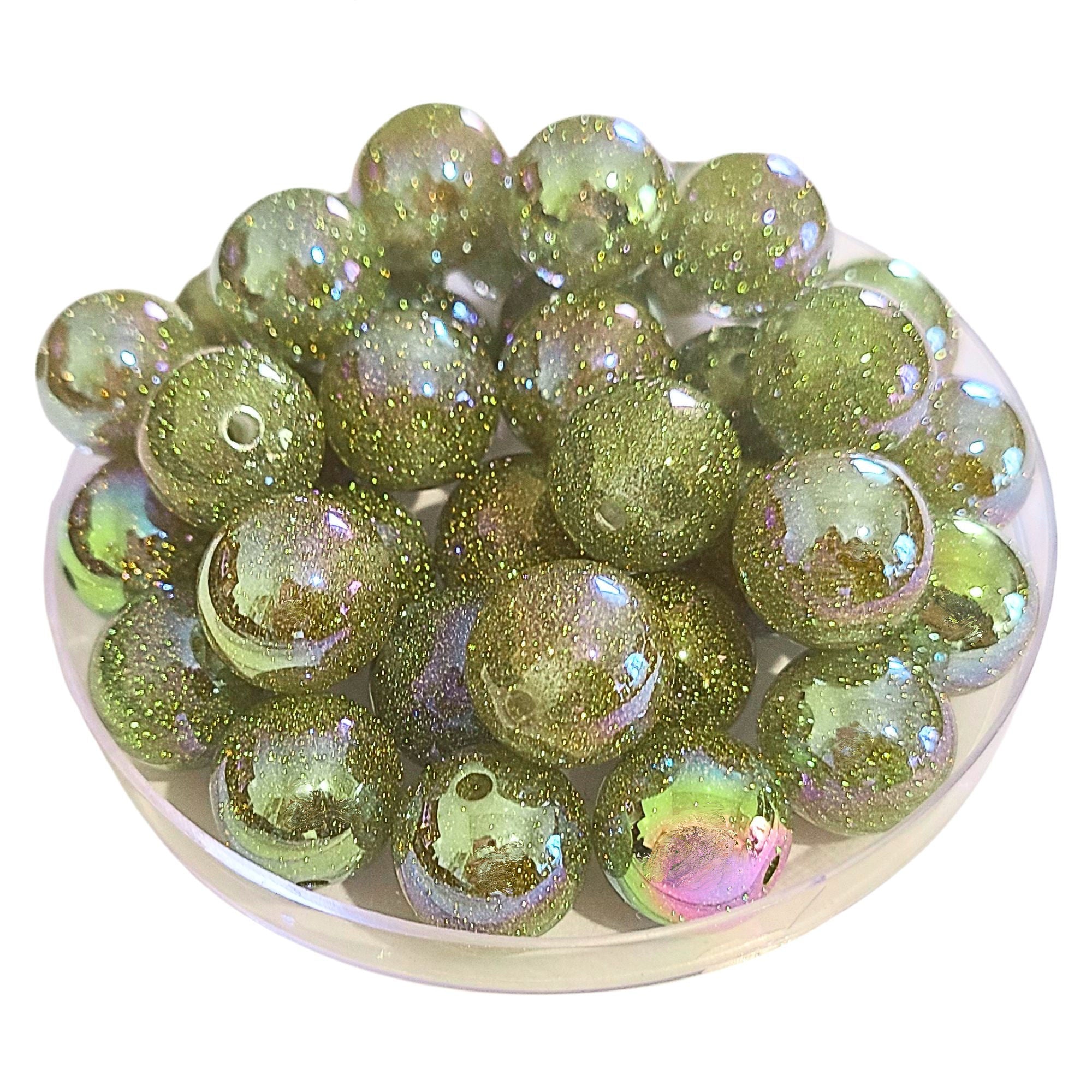 ARTSHOP Boules Glitters 272 boule lime AB 16mm x15