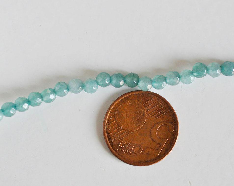 Gingerlily G1454 perle ronde jade vert 4 mm fil 90 perles