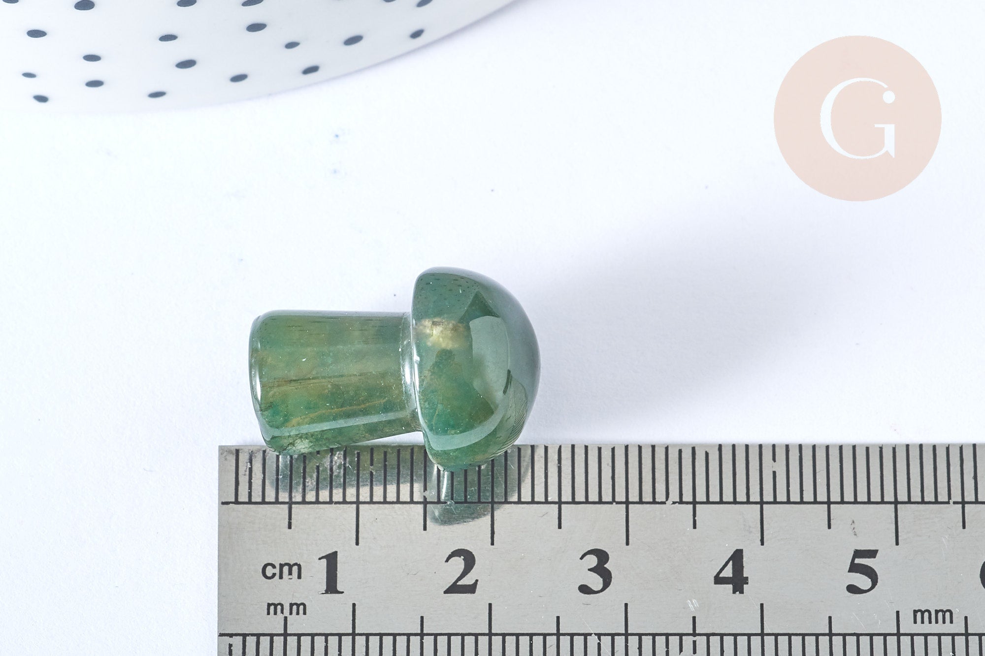 Gingerlily champignon agate mousse G7551 pierre massage 20mm x1