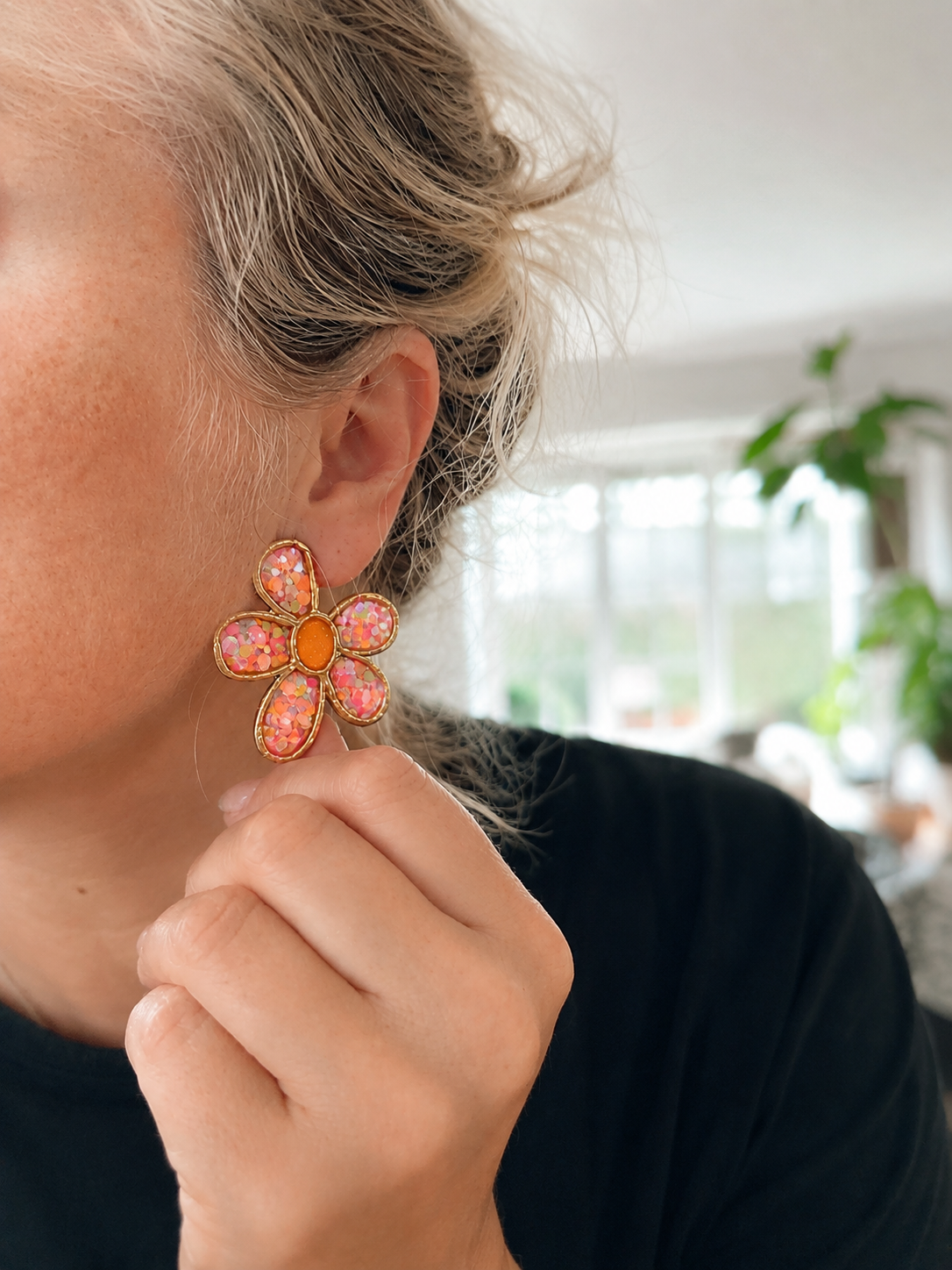 Little Hands Bijoux Flower boucles d'oreilles Sunset Glow fleur