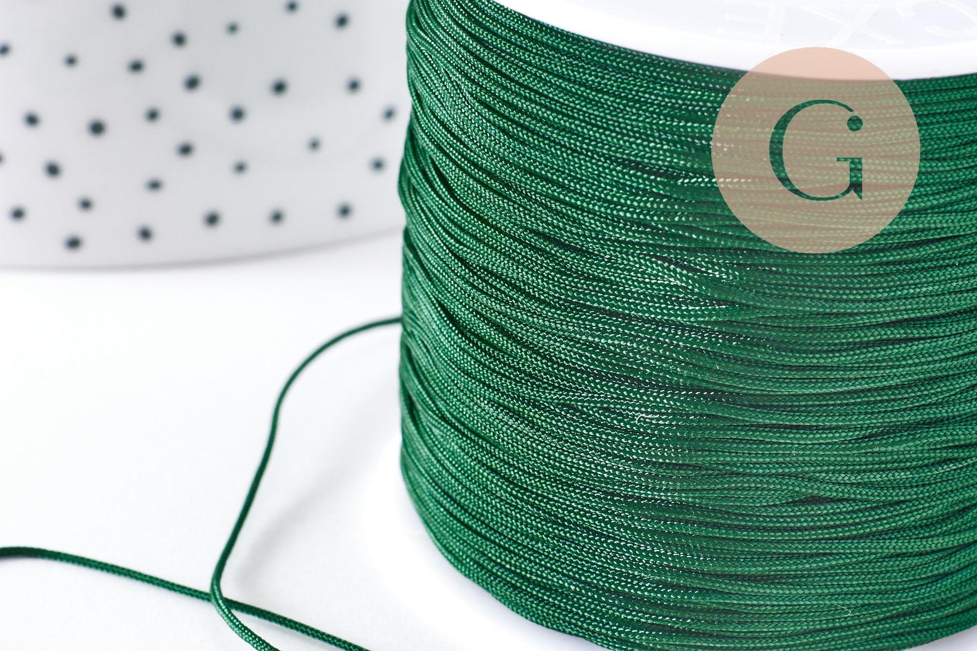 Gingerlily Cordon vert foncé tressé polyester 0,8mm 1m G10673
