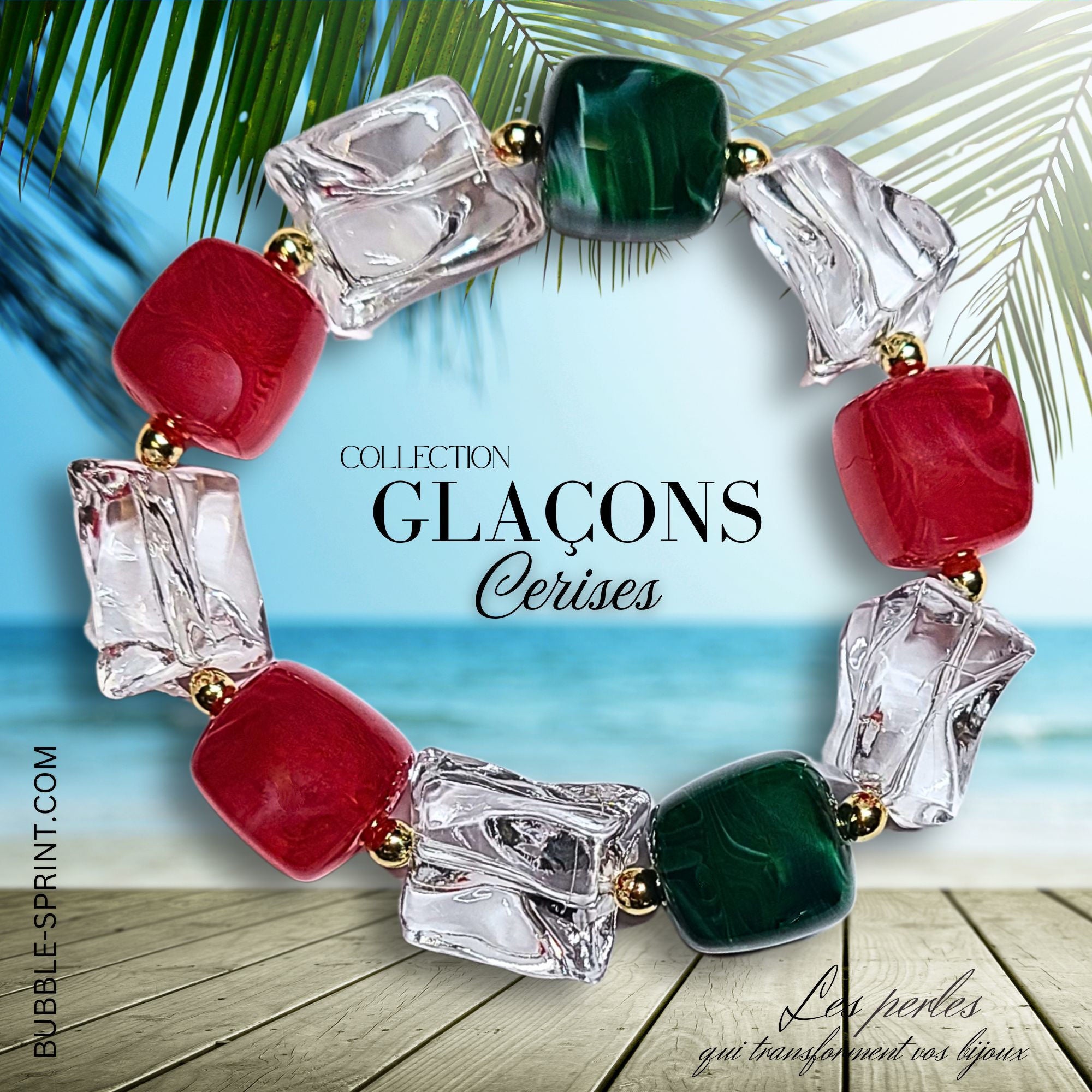 ARTSHOP Glaçons bracelet Cerises kit à faire soi-même