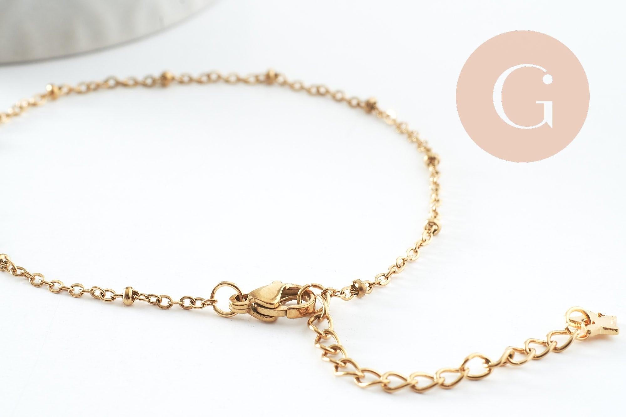Gingerlily Chaînes Bracelet satellite acier doré 18,5cm x1