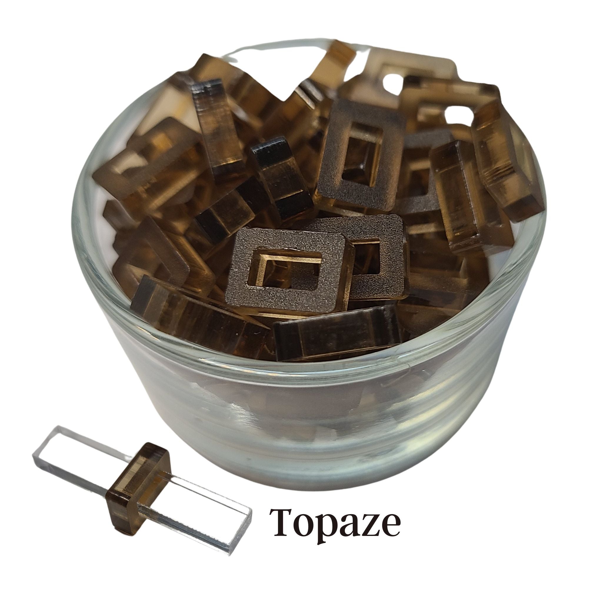 ARTSHOP Séparateurs 13 Perle rectangle Topaze x10