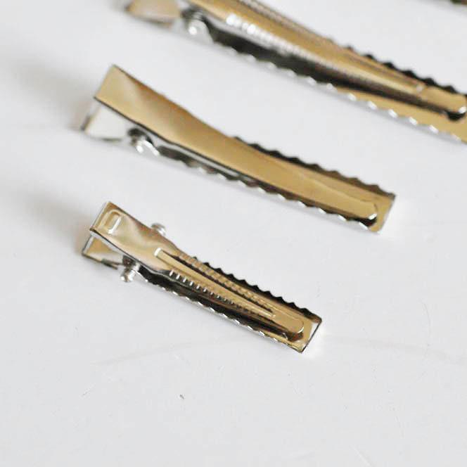 Gingerlily Support barrette G1699 pince crocodile platine x4