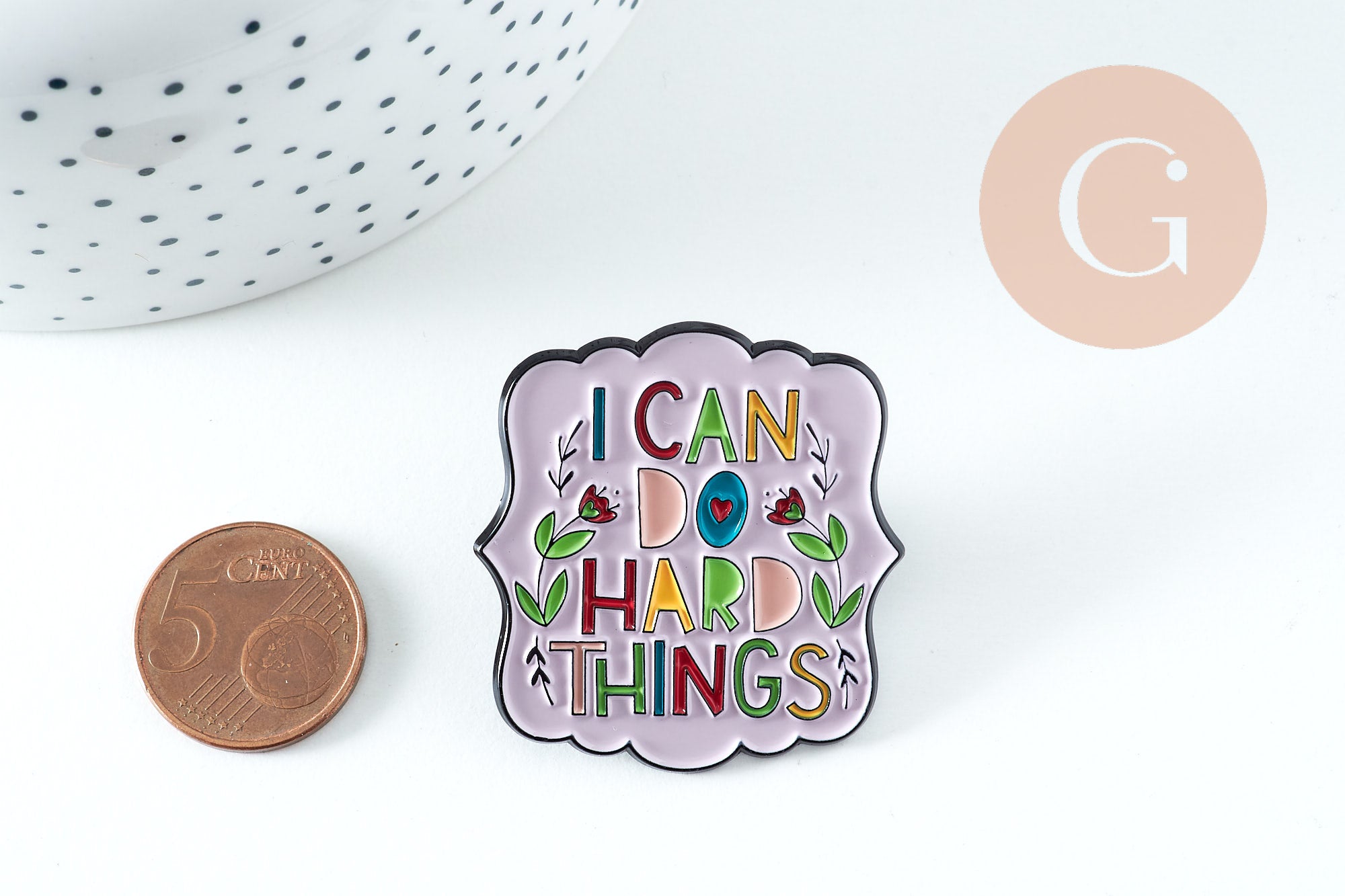 Gingerlily Pin's G10749 broche I can do Hard Things 38mm