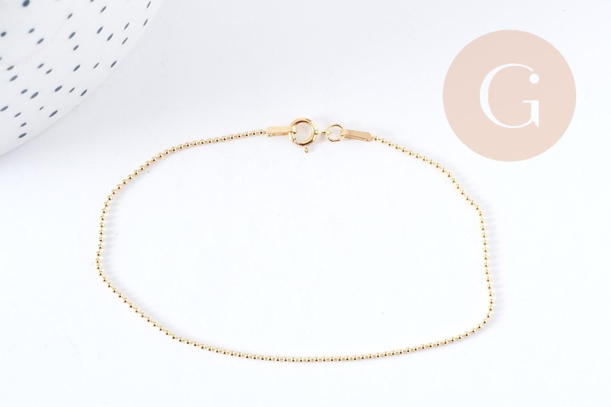 Gingerlily Bracelet chaîne boule G8213 gold-filled doré 17,8cm