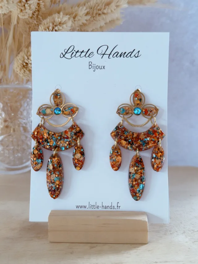 Little Hands Bijoux Naya boucles d'oreilles Indian Summer