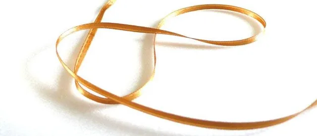 Gingerlily Ruban satin doré G0461 3mm x 1 mètre