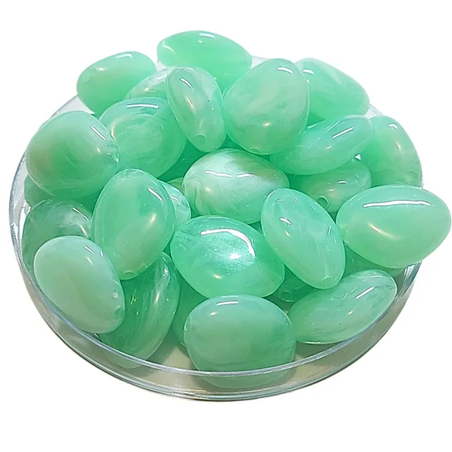 ARTSHOP Galets TIKA n°21 perle galet Jade marbré 23 mm