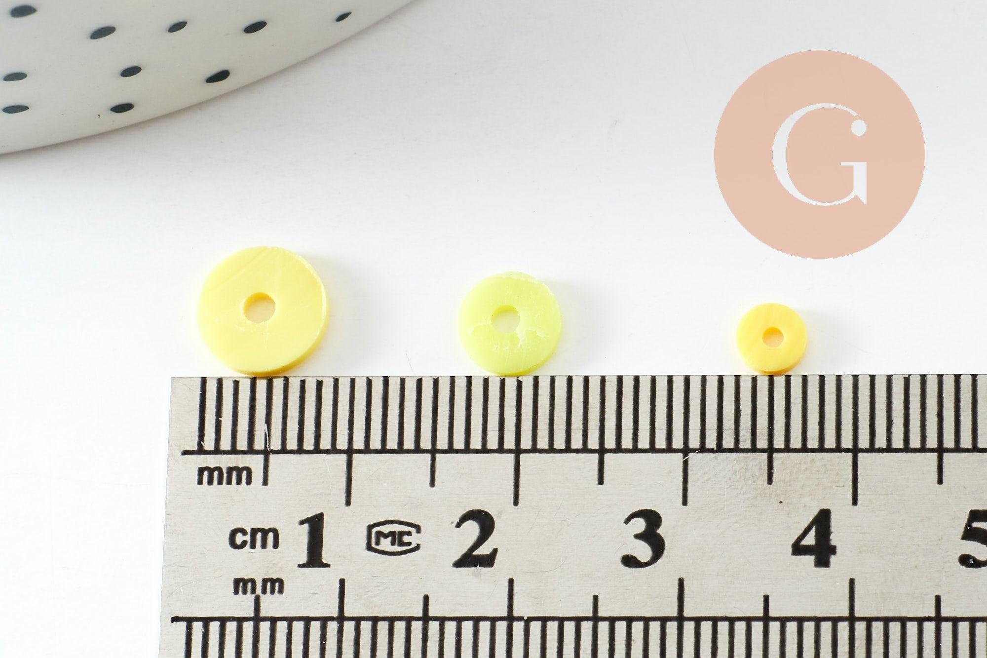 Gingerlily G9775 kit perles heishi jaune citron sans pinces