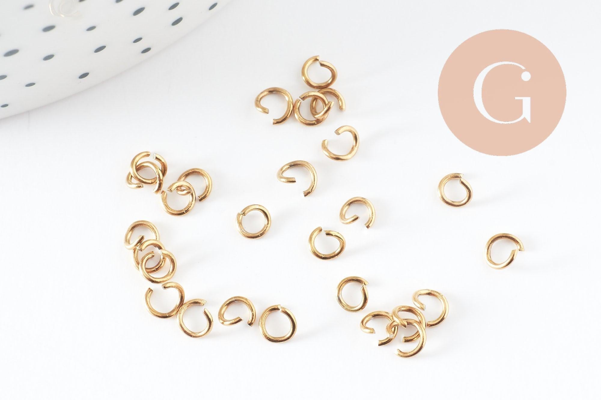 Gingerlily Apprêts G9586 anneaux de jonction doré 4mm x50 inox