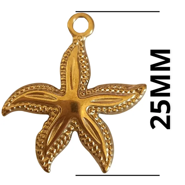 ARTSHOP Pendentifs breloque étoile dorée AI-11 x1