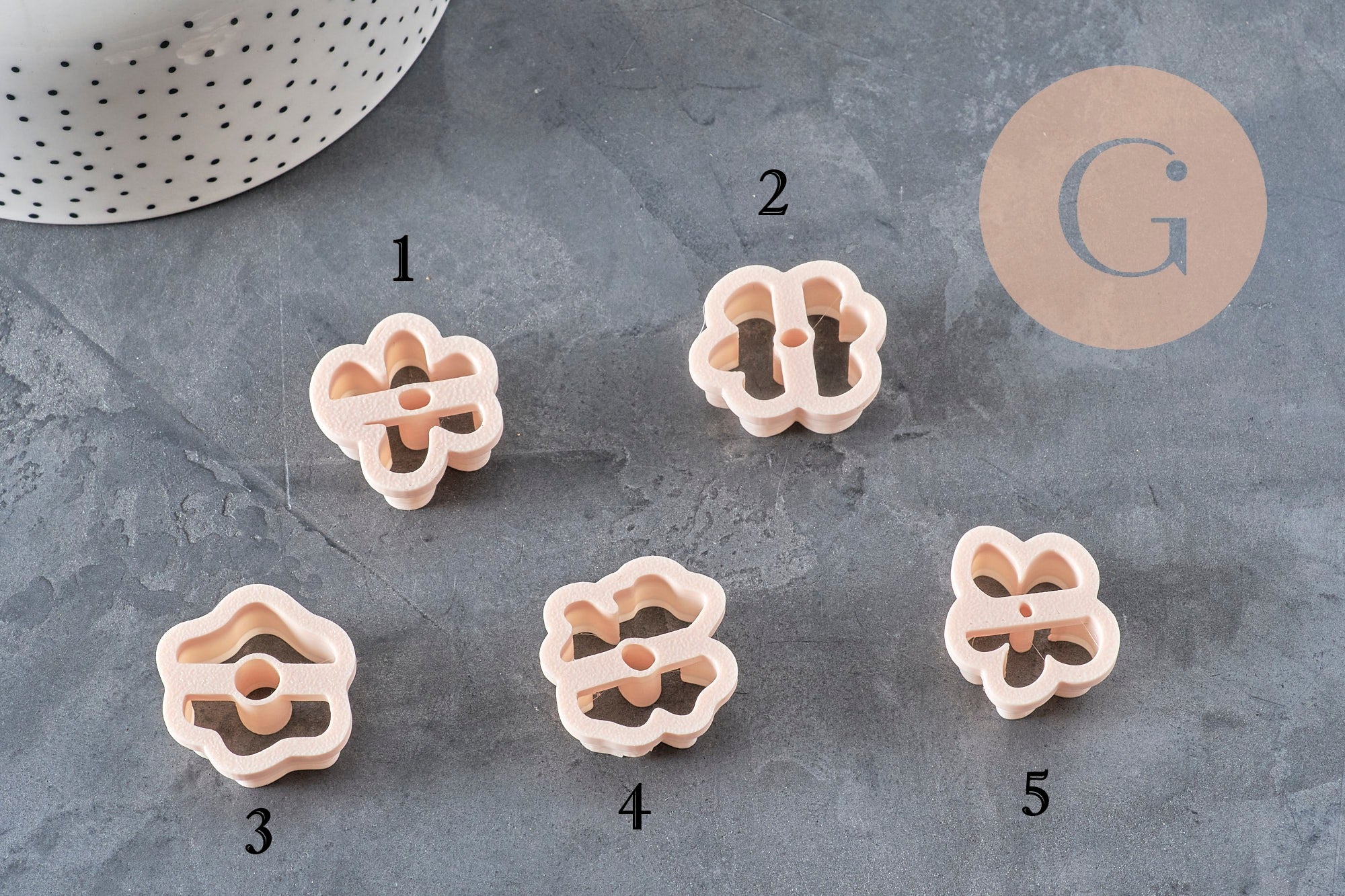 Gingerlily pâte polymère fleur créole emporte-pièce 20mm x1