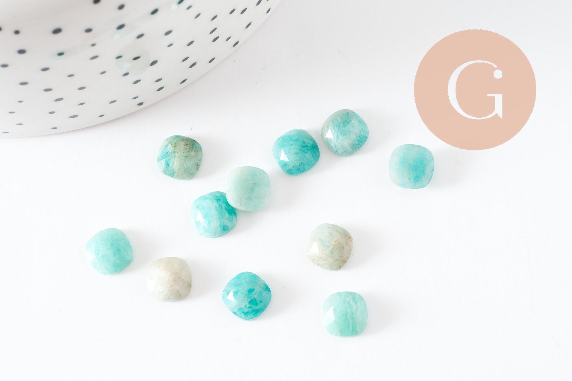 Gingerlily Pierres naturelles G9701 cabochon amazonite 8x8mm carré