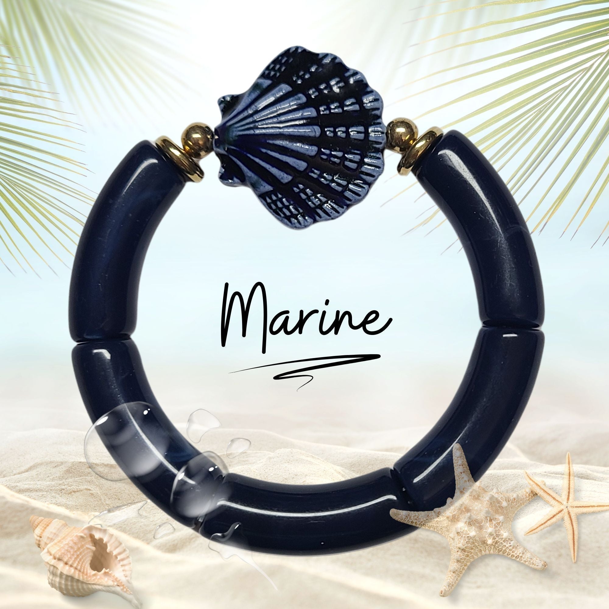 ARTSHOP Strass 5 coquillage céramique 30mm x1 Ciel