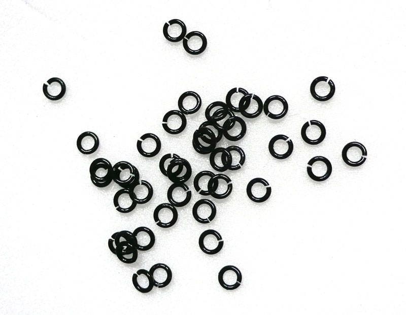 Gingerlily G710 anneaux ouverts noirs 5mm x50 sans nickel