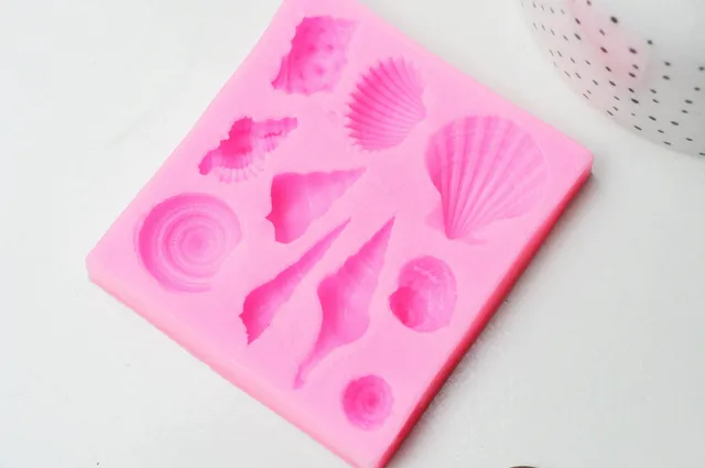 Gingerlily Pâte polymère moule silicone G4077 coquillages 7,6cm