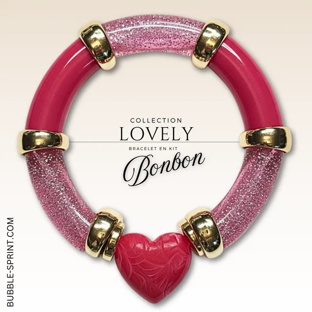 ARTSHOP Lovely Bonbon kit bracelet acrylique cœur