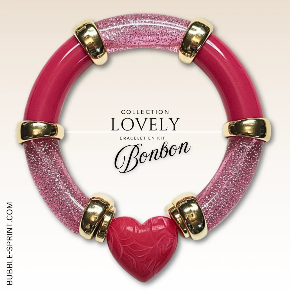 ARTSHOP Lovely Bonbon kit bracelet acrylique cœur