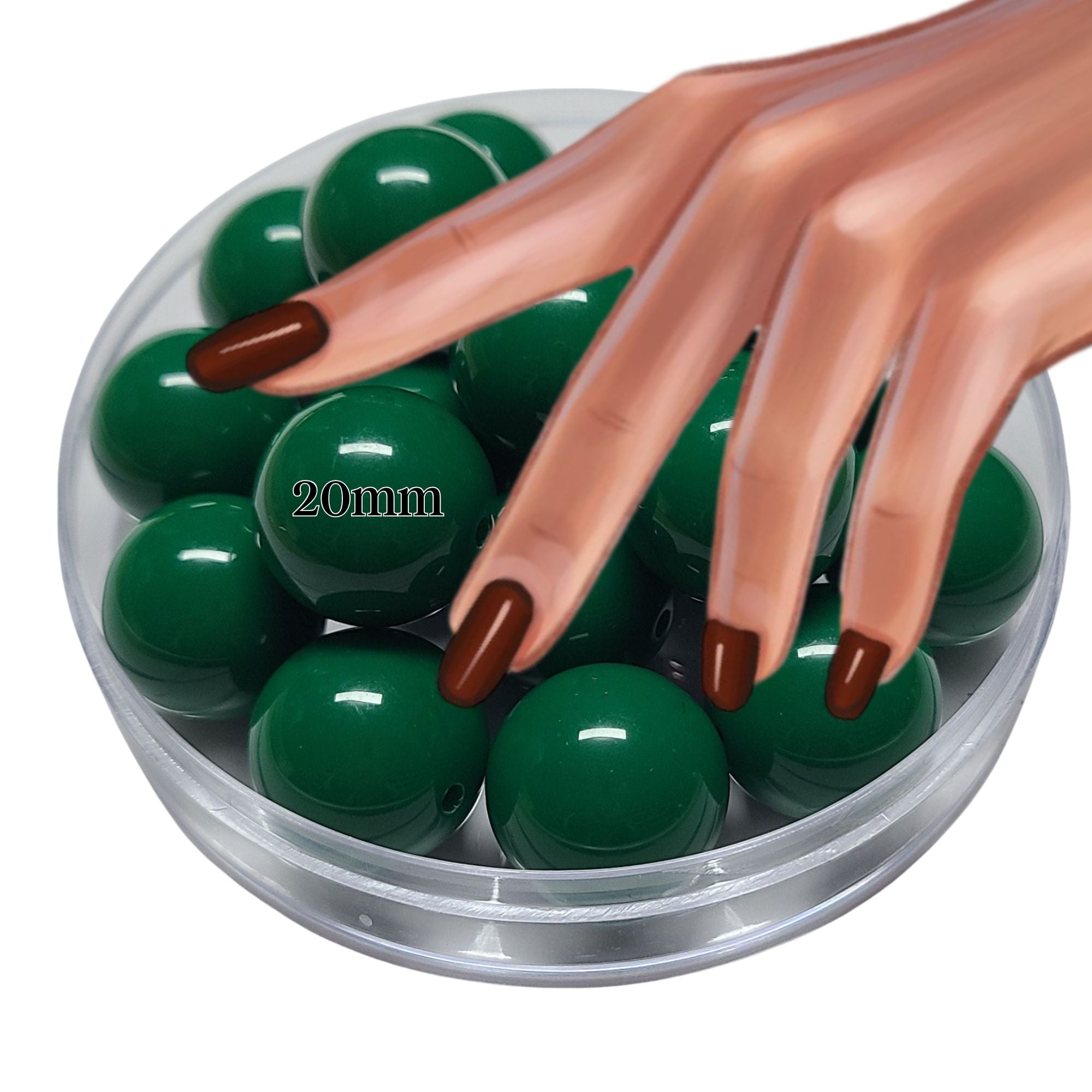 ARTSHOP Boules 20MM 69 perles Emeraude brillantes x10