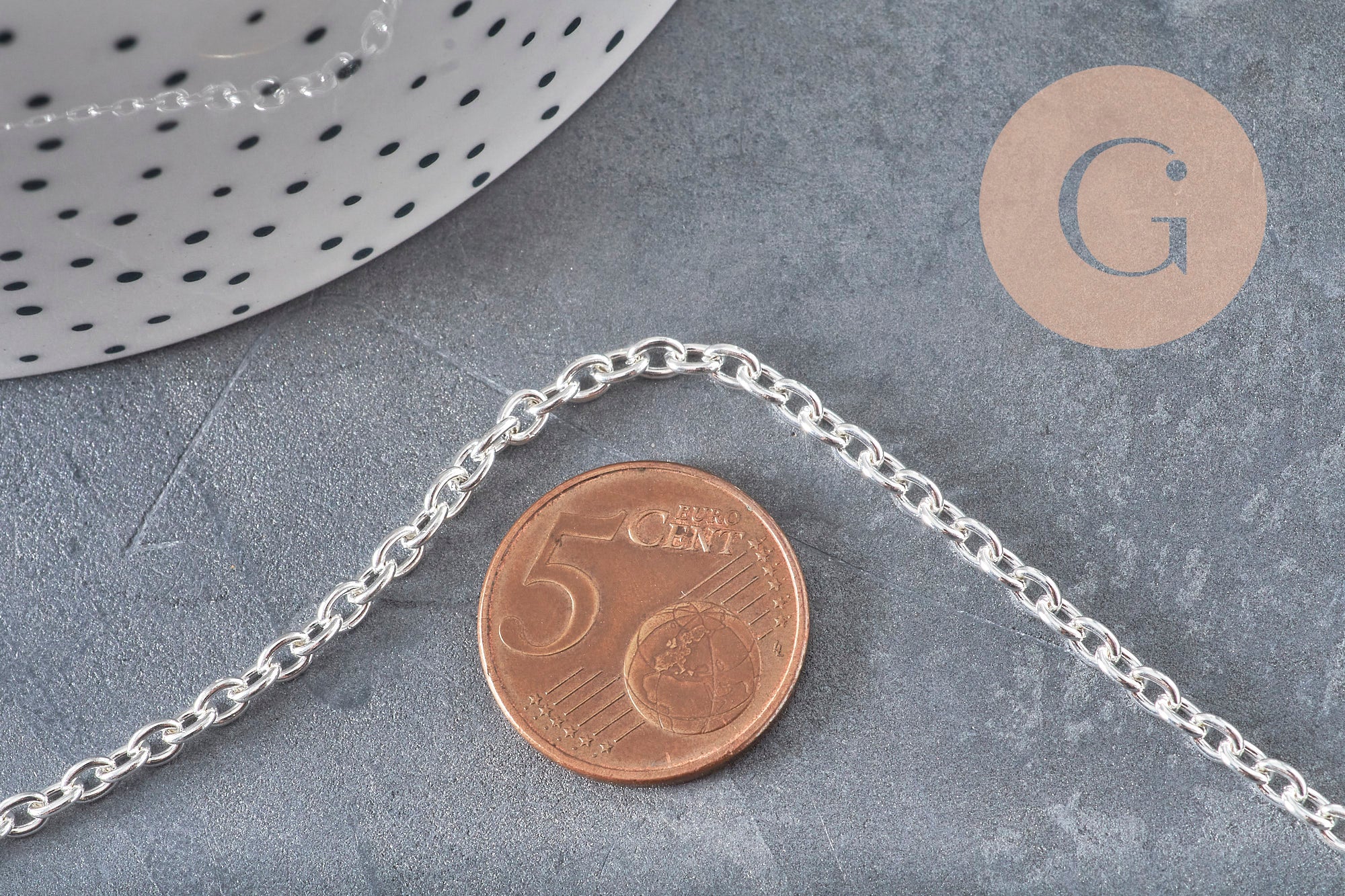 Gingerlily Bracelet forçat acier argenté 4mm 18.5cm x1