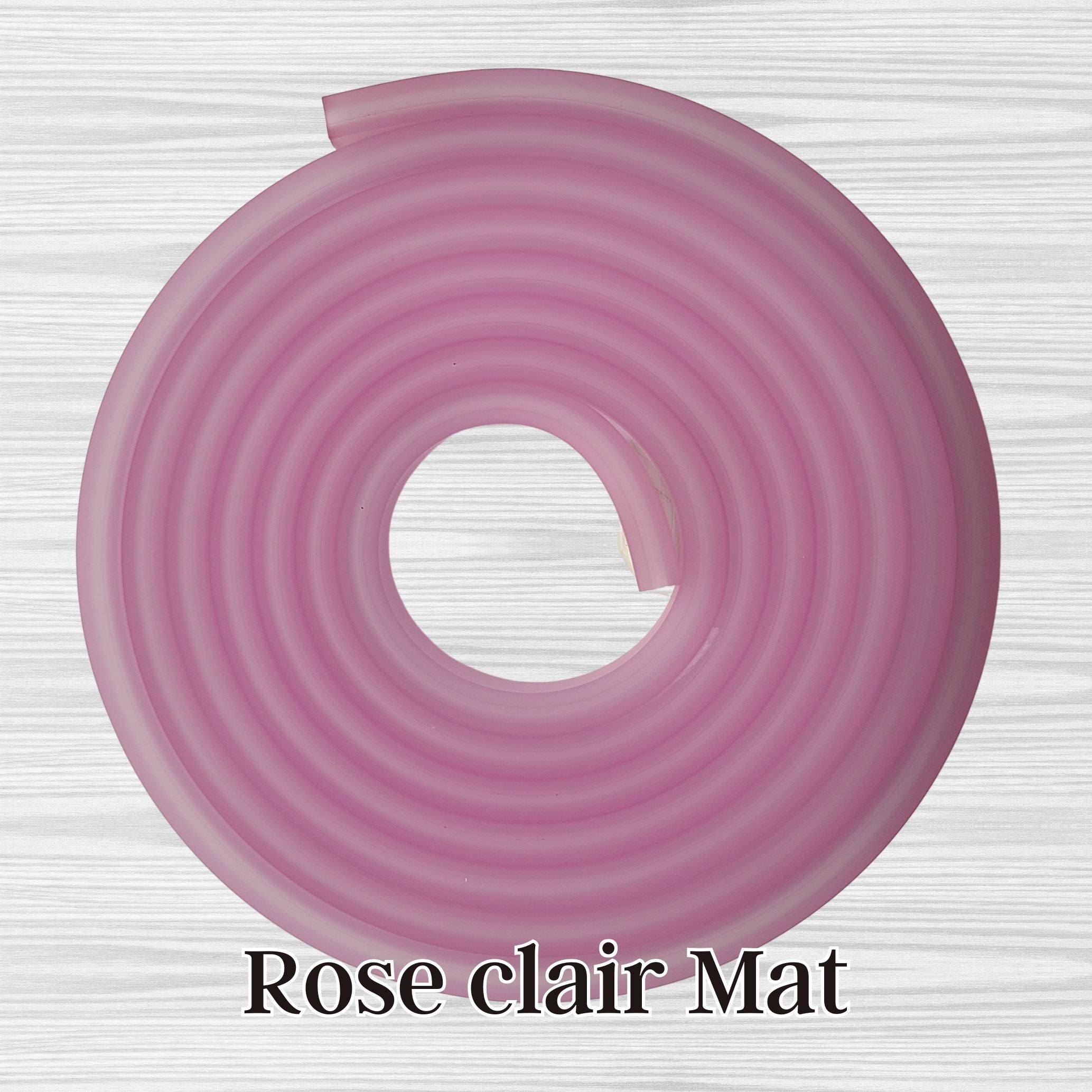 ARTSHOP Gummy tube silicone creux rose clair mat 10mm