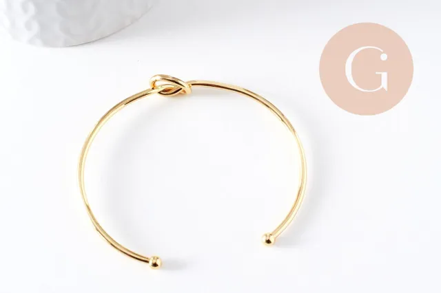 Gingerlily Accessoires G10312 bracelet jonc nœud doré 53x62 mm