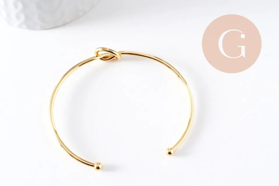 Gingerlily Accessoires G10312 bracelet jonc nœud doré 53x62 mm