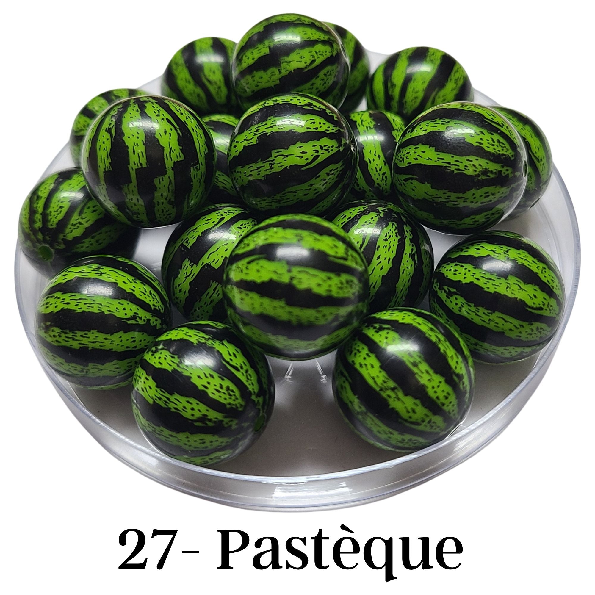 ARTSHOP Boules 20MM 27 perles pastèque x10 acrylique