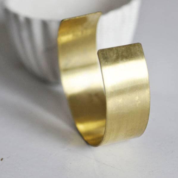 Gingerlily Bracelet manchette laiton brut 20mm sans nickel