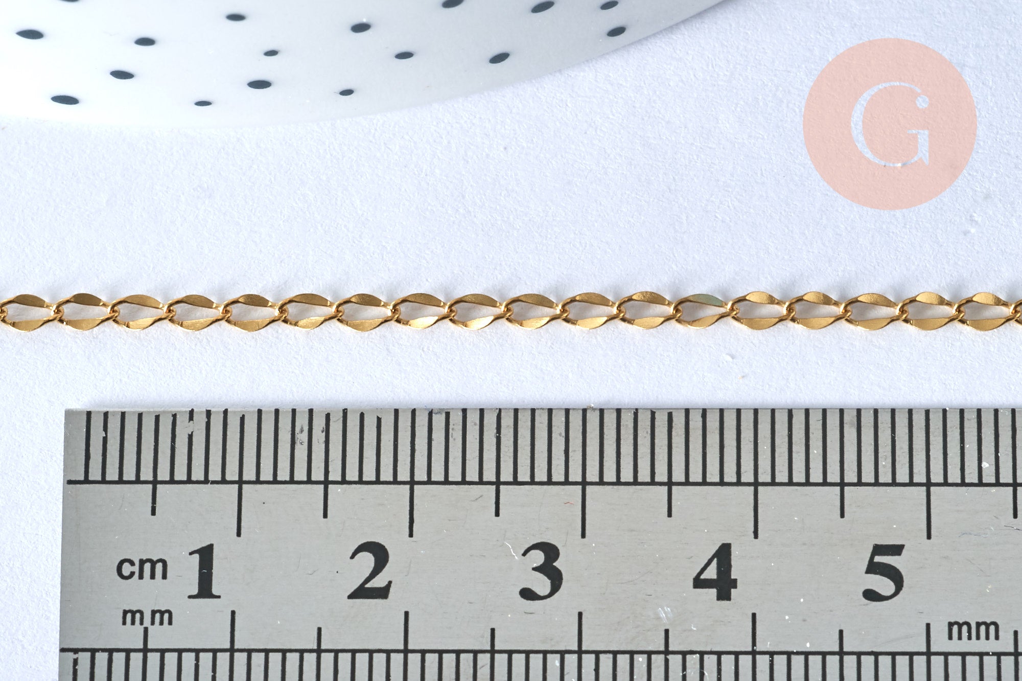 Gingerlily G3646 chaîne collier acier doré 14k 2mm 45cm
