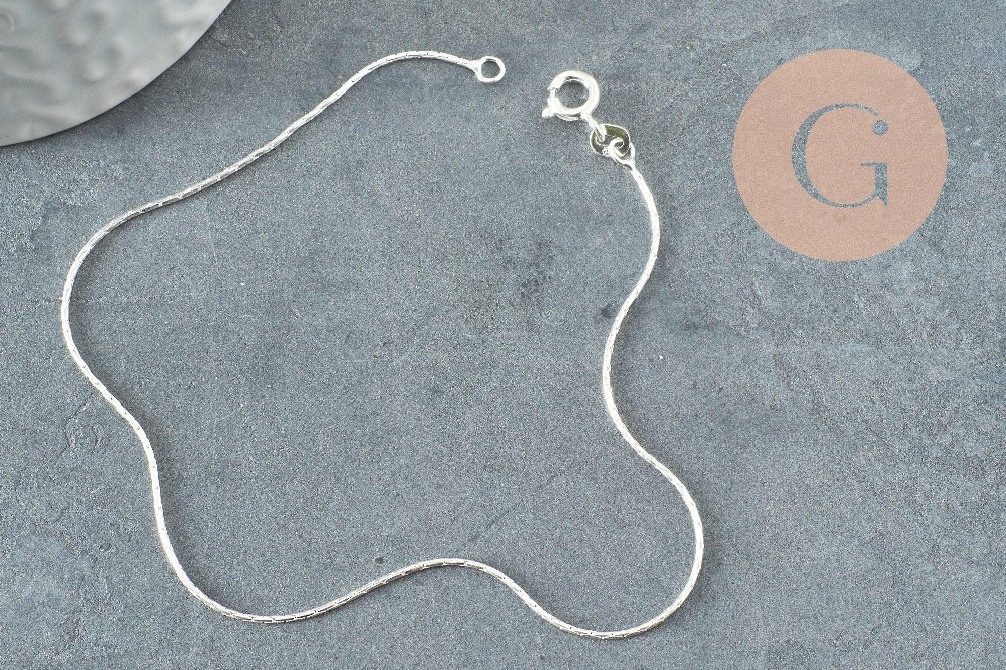 Gingerlily Chaînes cheville G9429 argent 925 22,9cm serpentine
