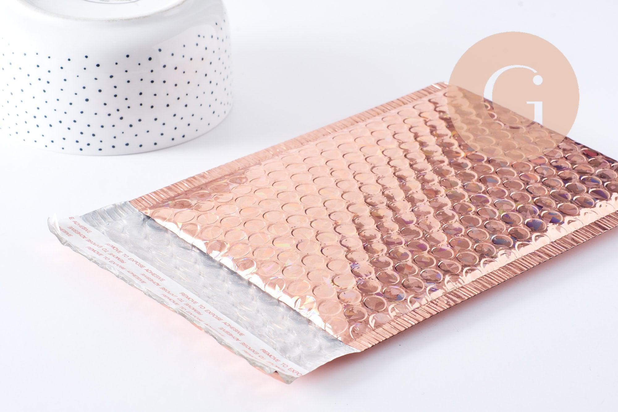 Gingerlily Enveloppes bulles rose holographique 24x15cm x10