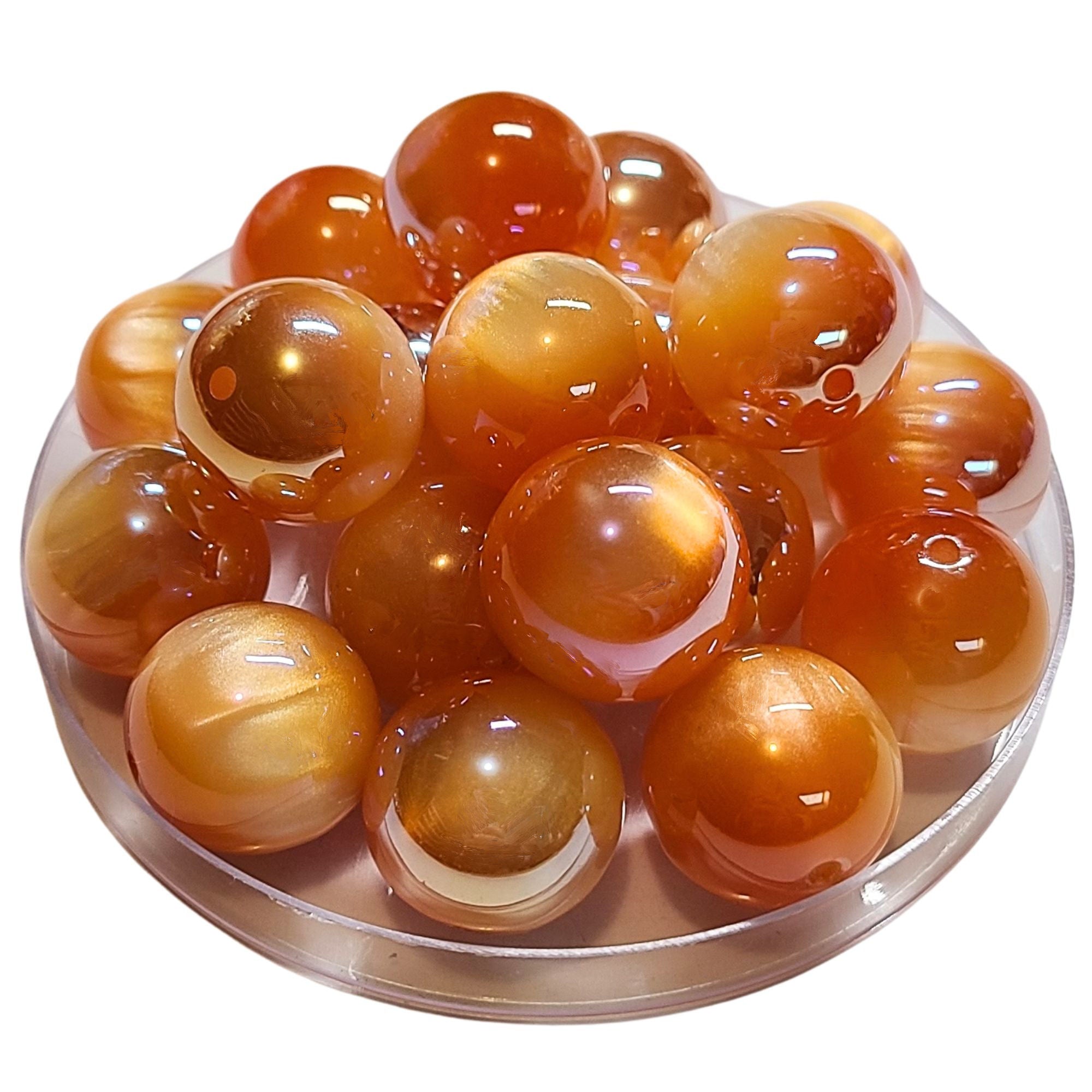 ARTSHOP Boules 20MM 282 Oeil de chat Mandarine x10
