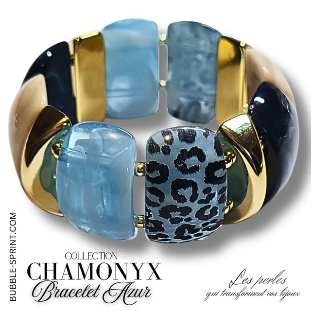 ARTSHOP Chamonyx Azur kit bracelet perles bleu acrylique