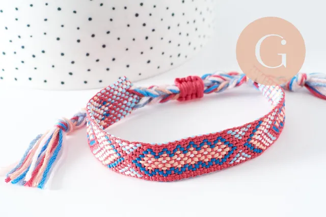 Gingerlily Accessoires Bracelet G9562 brésilien rose turquoise 15mm