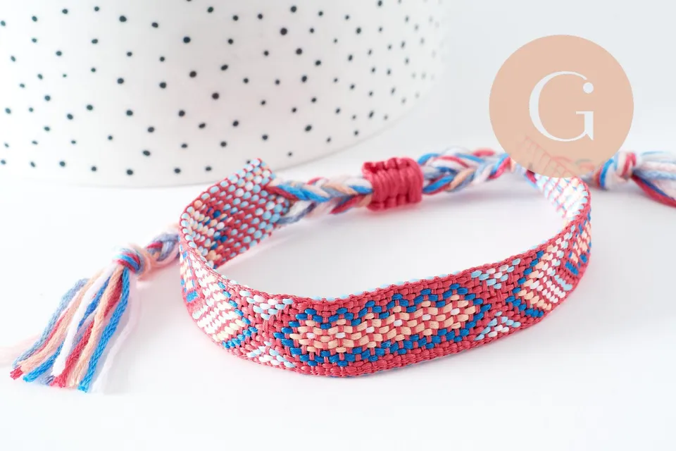 Gingerlily Accessoires Bracelet G9562 brésilien rose turquoise 15mm