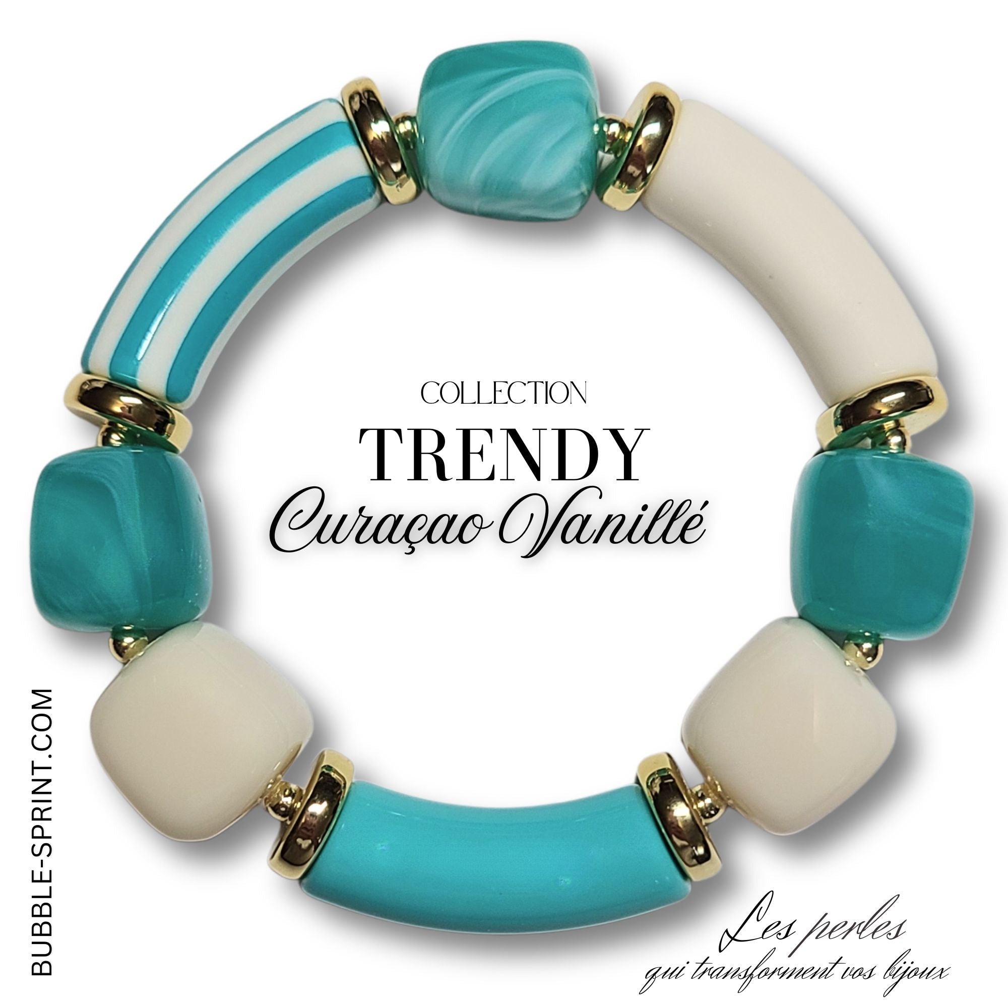 ARTSHOP Trendy Curaçao vanillé bracelet kit bleu