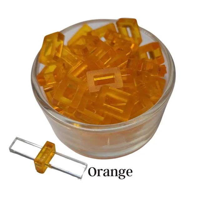 ARTSHOP Séparateurs Perle rectangulaire tubes creux Orange x1
