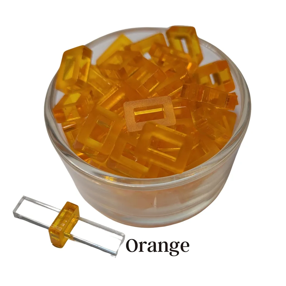 ARTSHOP Séparateurs Perle rectangulaire tubes creux Orange x1