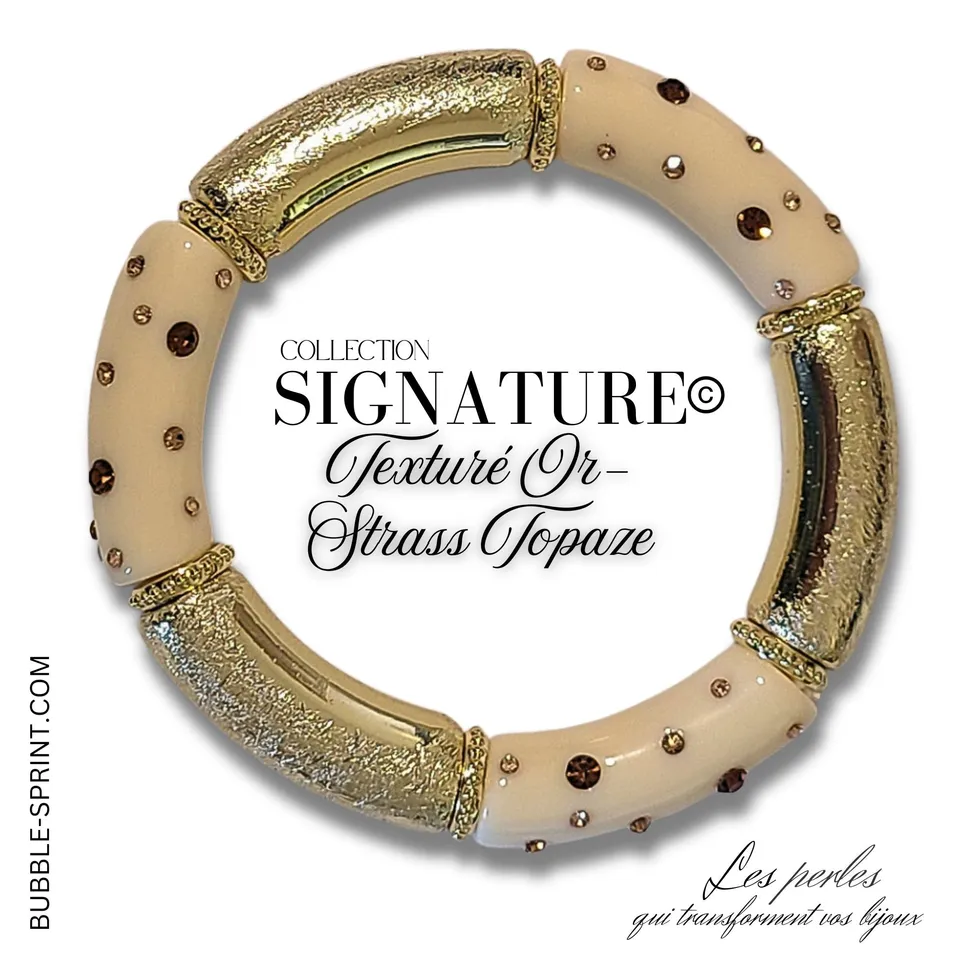ARTSHOP Signature kit bracelet strass topaze