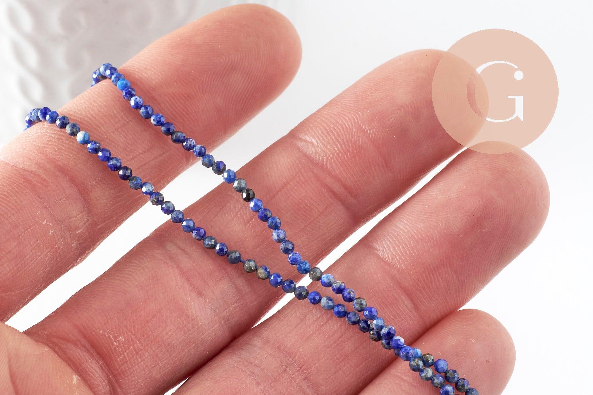 Gingerlily Perle lapis lazuli G3118 ronde 2mm fil 43cm
