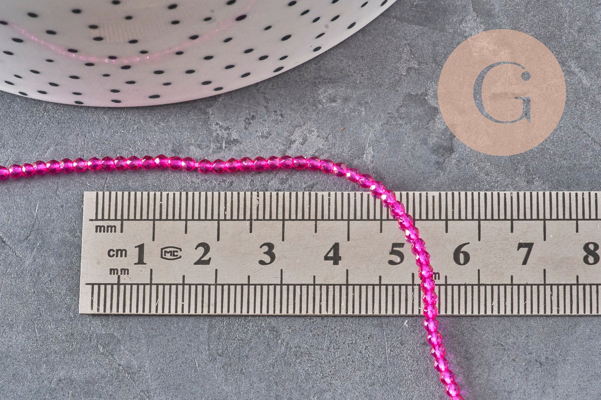 Gingerlily Perles Abacus G11342 fil perles cristal rose 2mm
