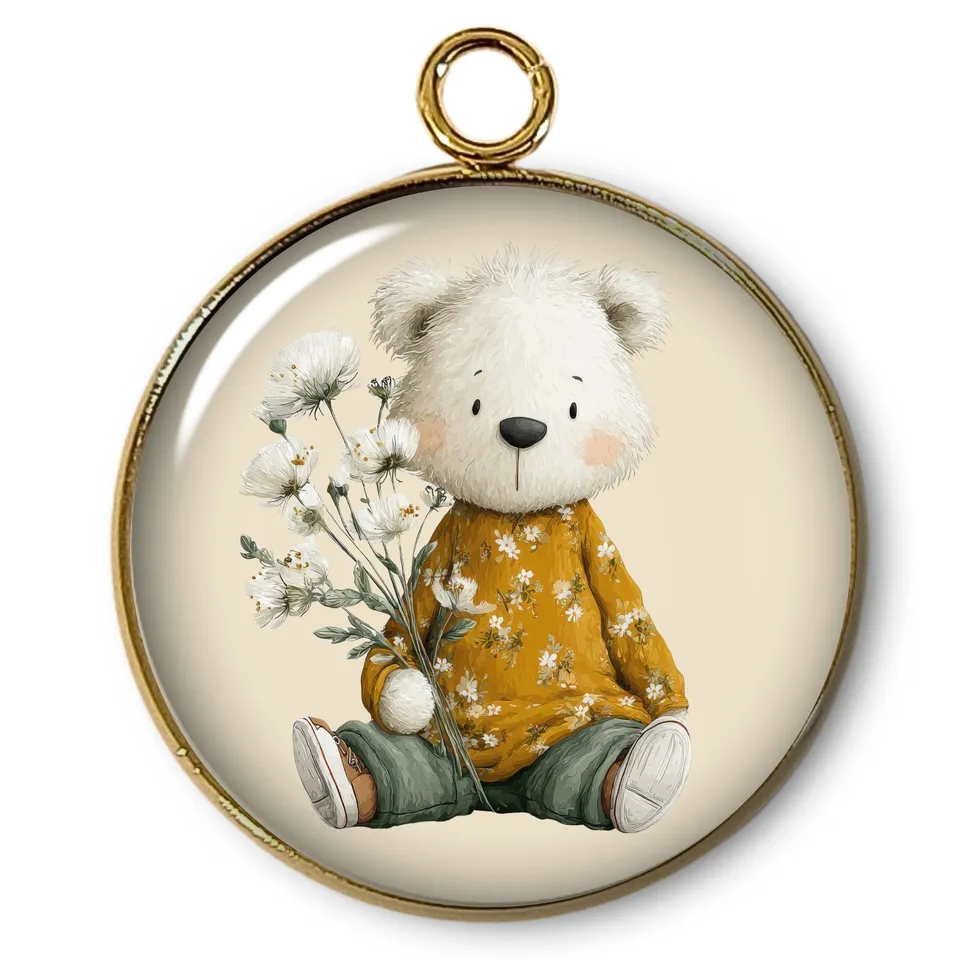 ARTSHOP 61 Intemporel Pendentif Ours plaqué or x1